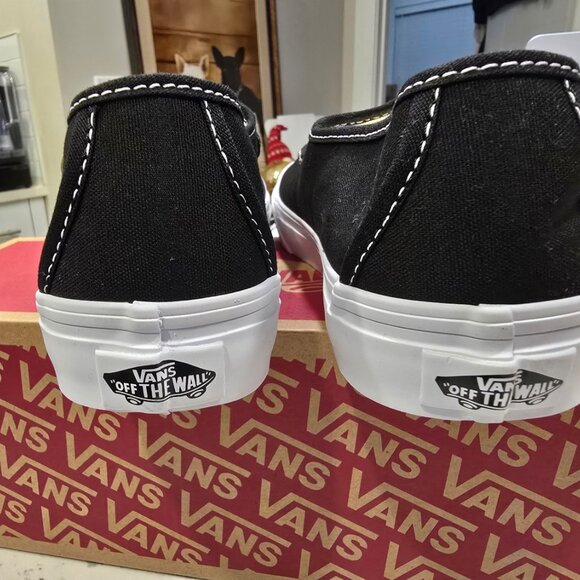 Vans NEW Mary Jane Sneakers Black/White Womens Size US 8.5 Ballet Slipper NEW - Picture 7 of 10